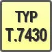 Piktogram - Typ: T.7430
